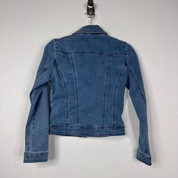 NWT White House Black Market Slim Trucker Denim Jacket Sorelle Original #A1711 - Picture 7 of 12